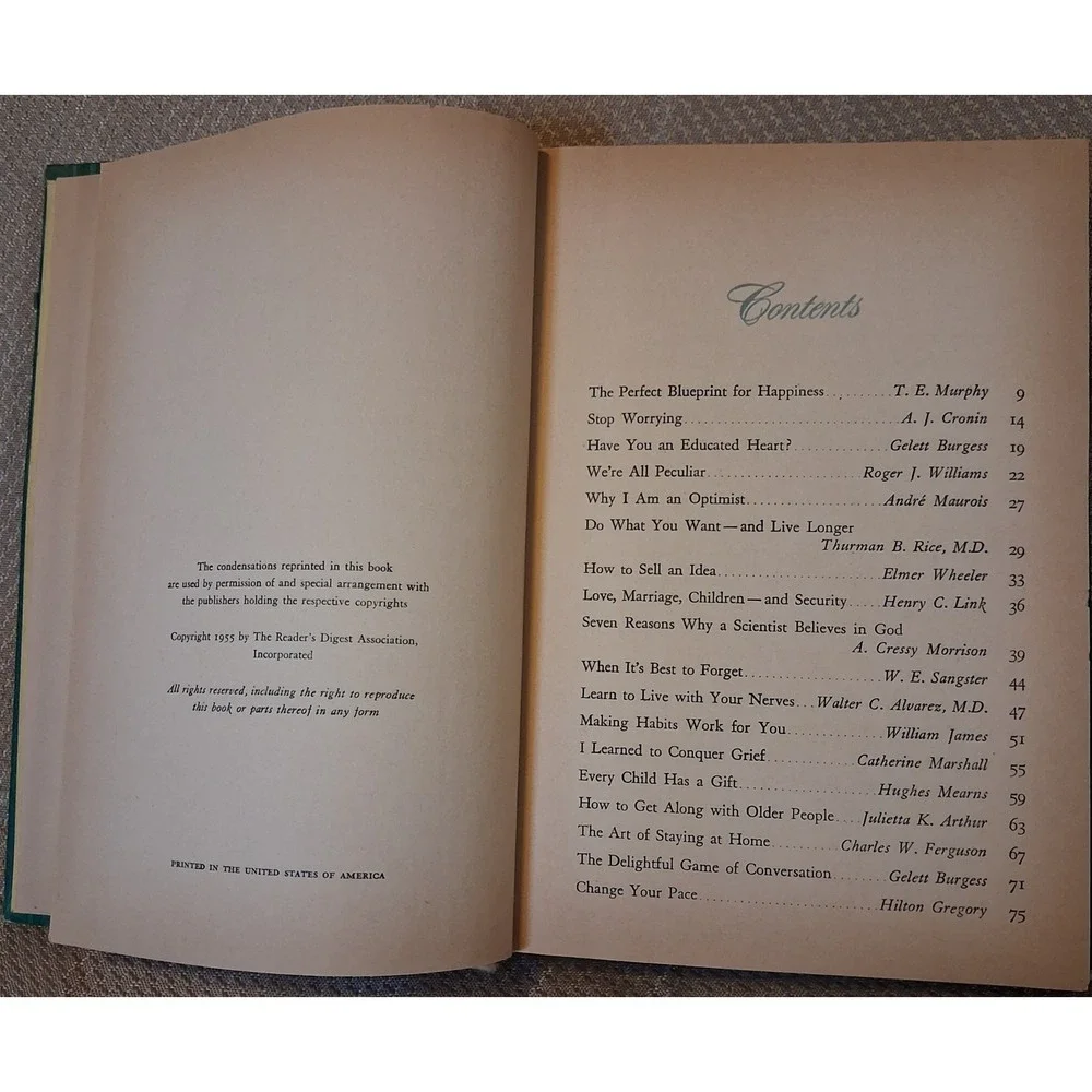 Getting the Most Out of Life 1955 Readers Digest Association Vintage Hardcover